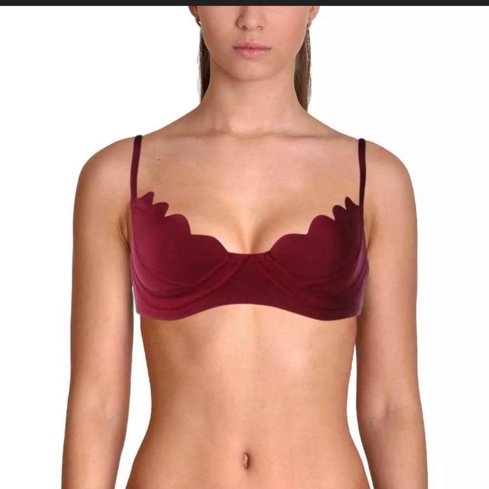 Cynthia Rowley NY. Wine swim top. M. NWT.
